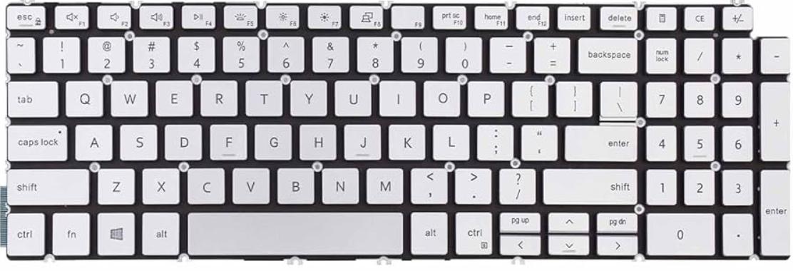 Mặt trước bàn phím laptop Dell Inspiron 3501, 3505, 5584, 5593, Vostro 3500 có LED