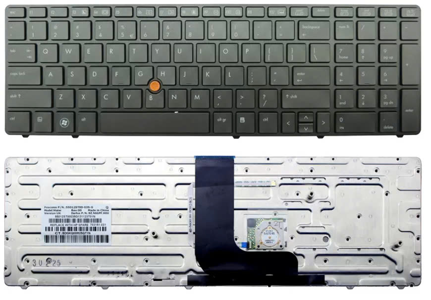Bàn phím laptop Hp Elitebook 8560w 8570w (RENEW, BH 6TH)