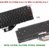 Bàn phím laptop Dell XPS 13 7390 (2 - in - 1), Dell XPS 13 9310 (2 - in - 1) CÁP NGẮN (LED, BH 6TH) *MÀN LẬT 360*