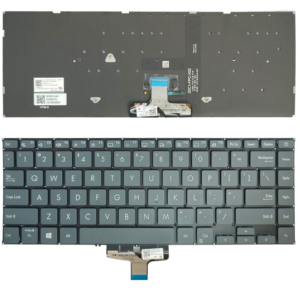 Bàn phím laptop Asus Zenbook UX435 UX435E UX435EA UX435EG đen (LED, BH 6TH)