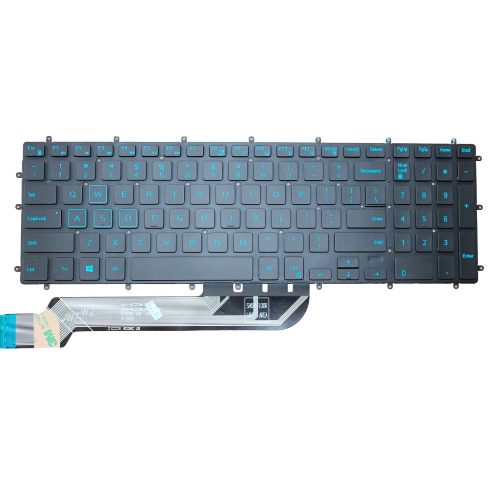 Mặt trước bàn phím laptop Dell Inspiron 7566, 7567, 7577, Gaming G3 3579, G5 5587, G7 7588 LED Đỏ