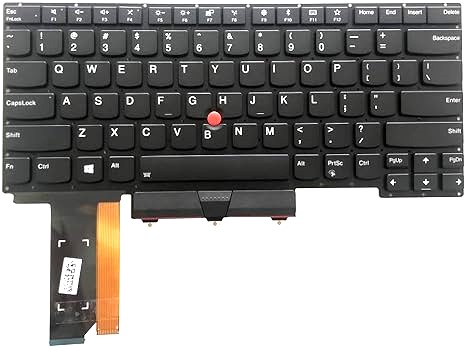 Mặt trước bàn phím laptop Lenovo Thinkpad E14 Gen 1, E14 Gen 2 có nút chuột Trackpoint và đèn LED