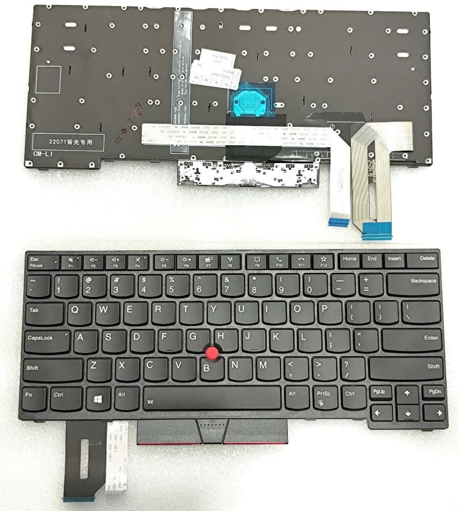 Bàn phím laptop Lenovo Thinkpad Edge E480 E485 E490 E495 T480s T490 T495 L380 L480 L490, Thinkpad Edge E480 E485 E490 E495 T480s T490 T495 L380 L480 L490 = Thinkpad T14 Gen 1 2, Thinkpad P14s Gen 1 2, Thinkpad L14 Gen 1 2 (Phím rời, luôn có khung sẵn) CÓ CHUỘT (LED, BH 6TH) *PHÍM RỜI/CÓ KHUNG*