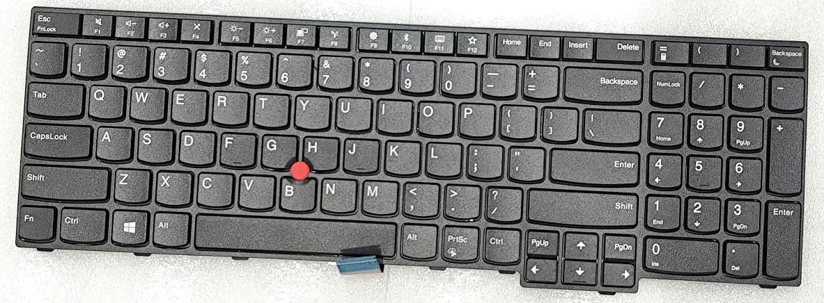 Mặt trước bàn phím laptop Lenovo Thinkpad Edge E570, E575 phiên bản có nút chuột Trackpoint và bàn phím số phụ