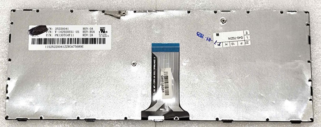 Mặt sau bàn phím laptop Lenovo G40, B40, Z40 Zin hiển thị cáp tín hiệu chắc chắn và tem chứng nhận chất lượng