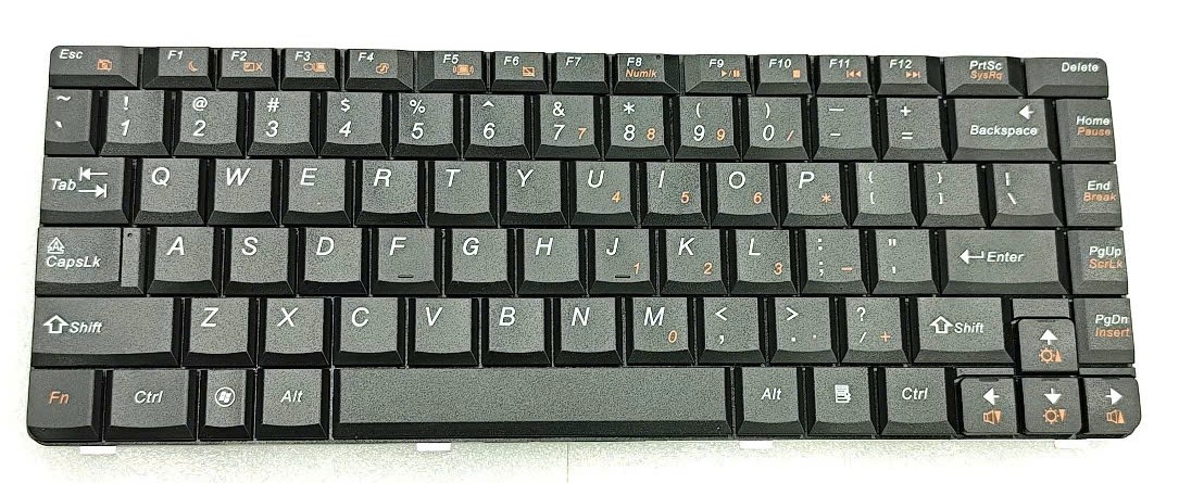 Mặt trước bàn phím laptop Lenovo Ideapad G460, G465 màu đen với các ký tự in sắc nét
