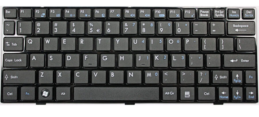 Mặt trước bàn phím laptop MSI Wind U135, U160, U135DX, U160DX, U160MX, U270, U250