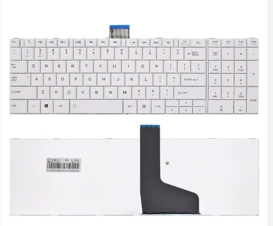 Bàn phím laptop Toshiba Satellite C850 C855 L850 L855 L870 L875 L950 L955 P850 P855 P870 P875 S850 S855 S870 S875 B654, Satellite Pro R50-C, Tecra A50-A, A50-C, Z50-C (BẺ ỐC) TRẮNG