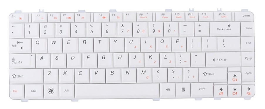 Mặt trước bàn phím laptop Lenovo IdeaPad Y450, Y450A, Y450G, V460, B460, Y460, Y550, Y560 Màu Trắng