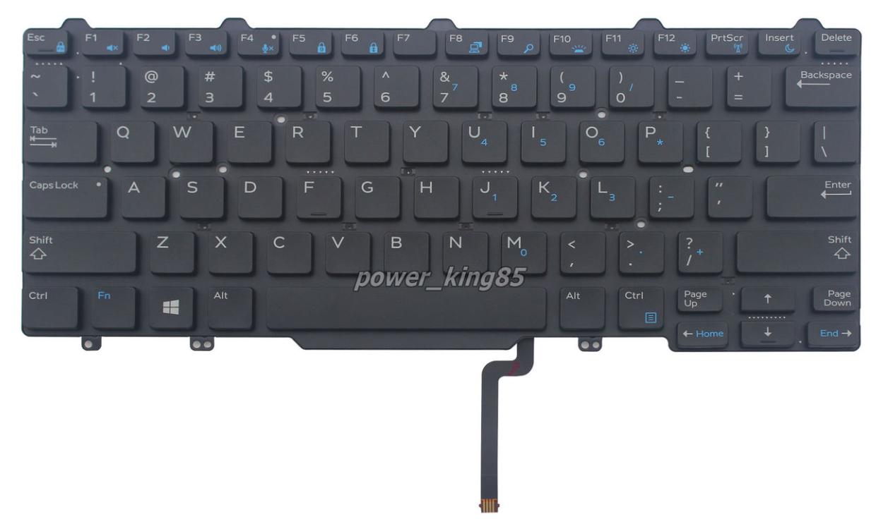 Mặt trước bàn phím laptop Dell Latitude 3340, 3350, E5450, E5470, E7450, E7470, 5480, 5490, 7480, 7490 Có LED