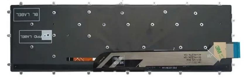 Mặt sau bàn phím laptop Dell Inspiron 7566, 7567, 7577, Gaming G3 3579, G5 5587, G7 7588 LED Đỏ