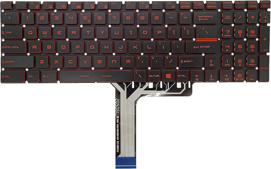 Mặt trước bàn phím laptop MSI GE62, GE72, GL62, GL72, GP62, GP72 LED Đỏ