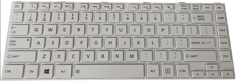 Mặt trước bàn phím laptop Toshiba Satellite L40-A, C40-A, S40T-A Màu Trắng