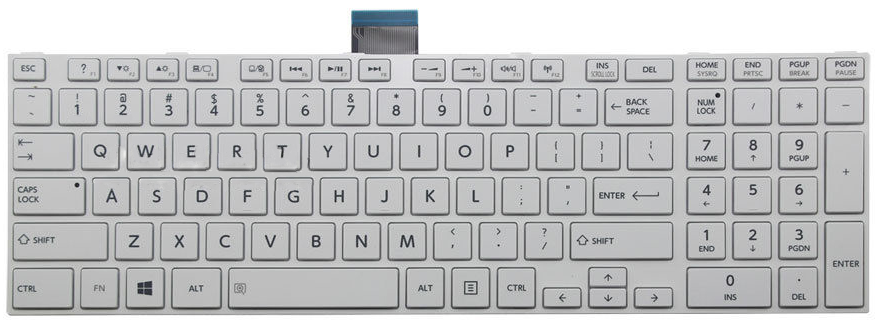 Mặt trước bàn phím laptop Toshiba Satellite L50-A, L50D-A, L55-A, C70-A, C70-B Màu Trắng
