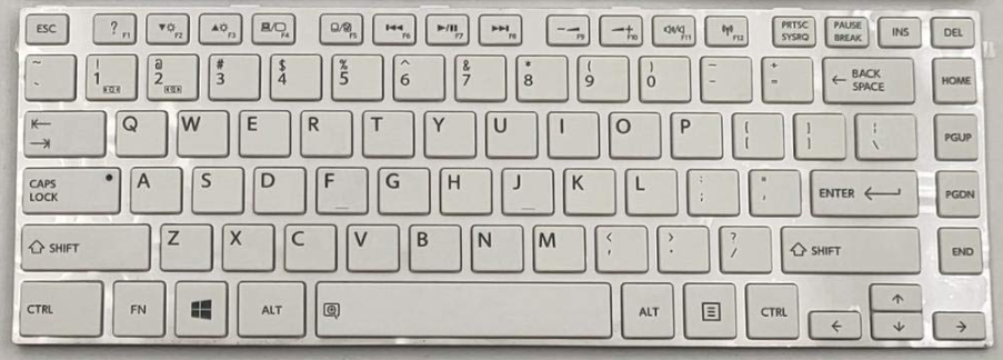 Mặt trước bàn phím laptop Toshiba Satellite L840, C840, M840 (Có khung viền trắng)