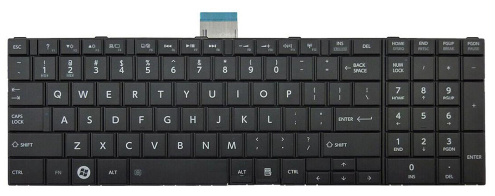 Mặt trước bàn phím laptop Toshiba Satellite C850, L850, P850, S850, Tecra A50-A Màu Đen