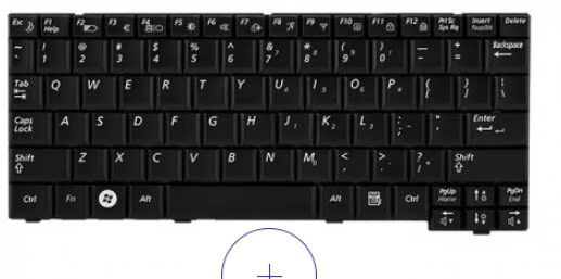 Mặt trước bàn phím laptop Samsung Mini NC10, NP-NC10, NP-N130, N140, N148