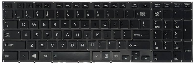 Mặt trước bàn phím laptop Toshiba Satellite P50-A, P55-A, P55t-A Màu Đen