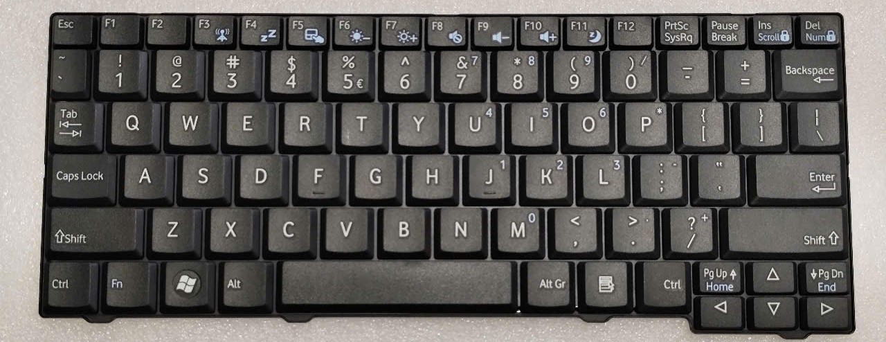Mặt trước bàn phím laptop mini Lenovo Ideapad S10-2, S100C, S10-2C, S10-3C màu đen