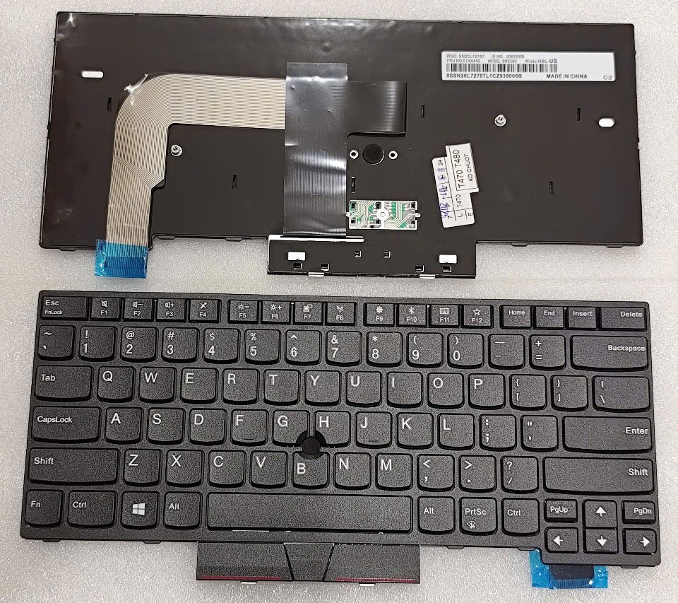 Bàn phím laptop Lenovo Thinkpad T470 T480 KO CHUỘT *CÓ NÚT CHUỘT L+R*