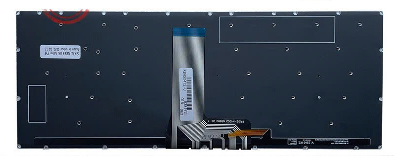 Mặt sau bàn phím laptop Asus Vivobook X412, X412F, A412 có cáp đèn nền