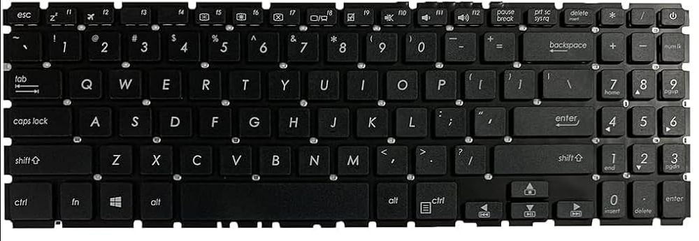 Mặt trước bàn phím laptop Asus Vivobook X507, X507U, X507UA, X507MA, F507, R523 (Zin) Màu Đen