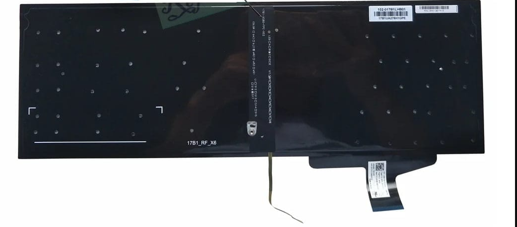 Mặt sau bàn phím laptop Asus Vivobook Pro 15 X580, N580 có cáp tín hiệu và cáp đèn LED riêng biệt