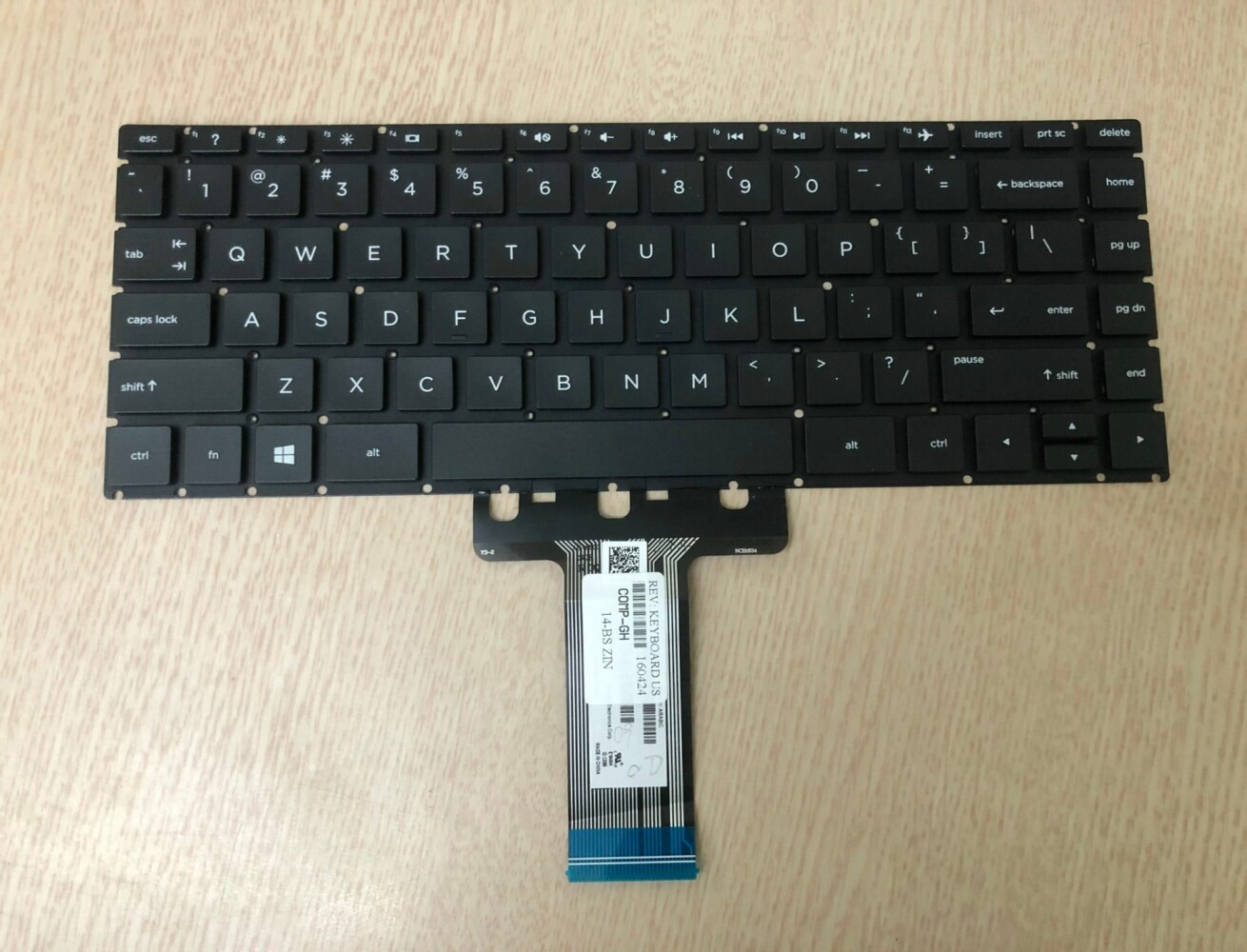 Mặt trước bàn phím laptop HP 14-bs000, 14-ba065tu, 14s-cf0013tu, 14s-cf2043tu, 348 G5, 245 G8 đen