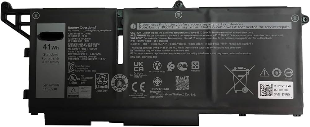 Mặt sau pin Dell Latitude 7330 7430 7530 5330 5430 293F1 M69D0