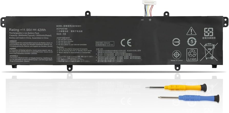Mặt trước pin laptop Asus TP470, TP470EA, TP470EZ, B31N1911, TP470E