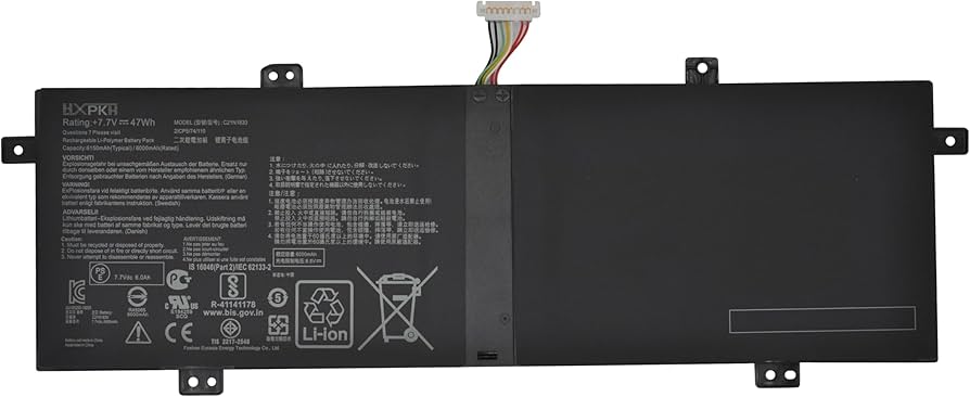 Mặt trước pin laptop Asus ZenBook 14 UX431, UX431F, UX431FA, UX431FL, UX431FN