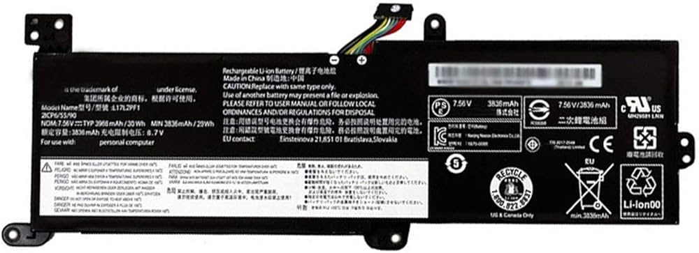 Mặt sau pin laptop Lenovo Ideapad 320-14ISK, L16L2PB2