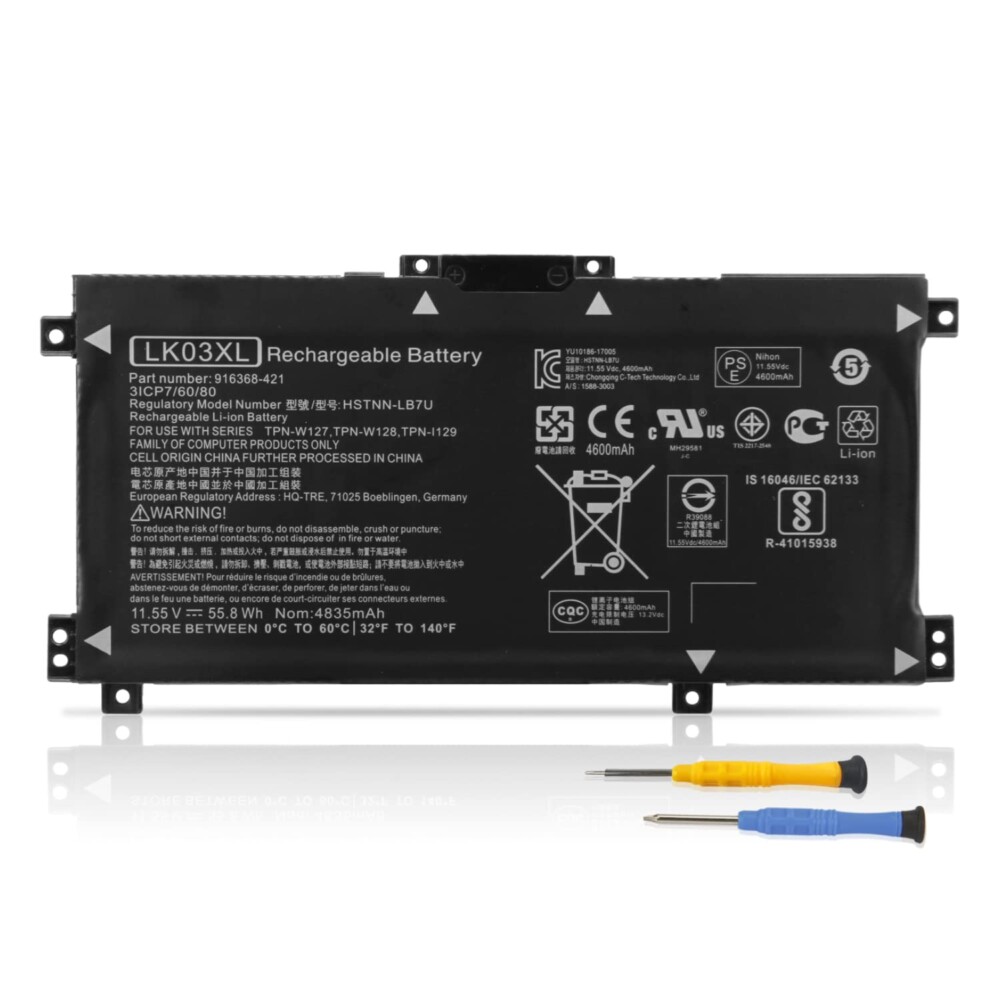 Mặt trước pin laptop HP Envy 17-AE000, 17-BW000, 17-CE000, LK03XL Series