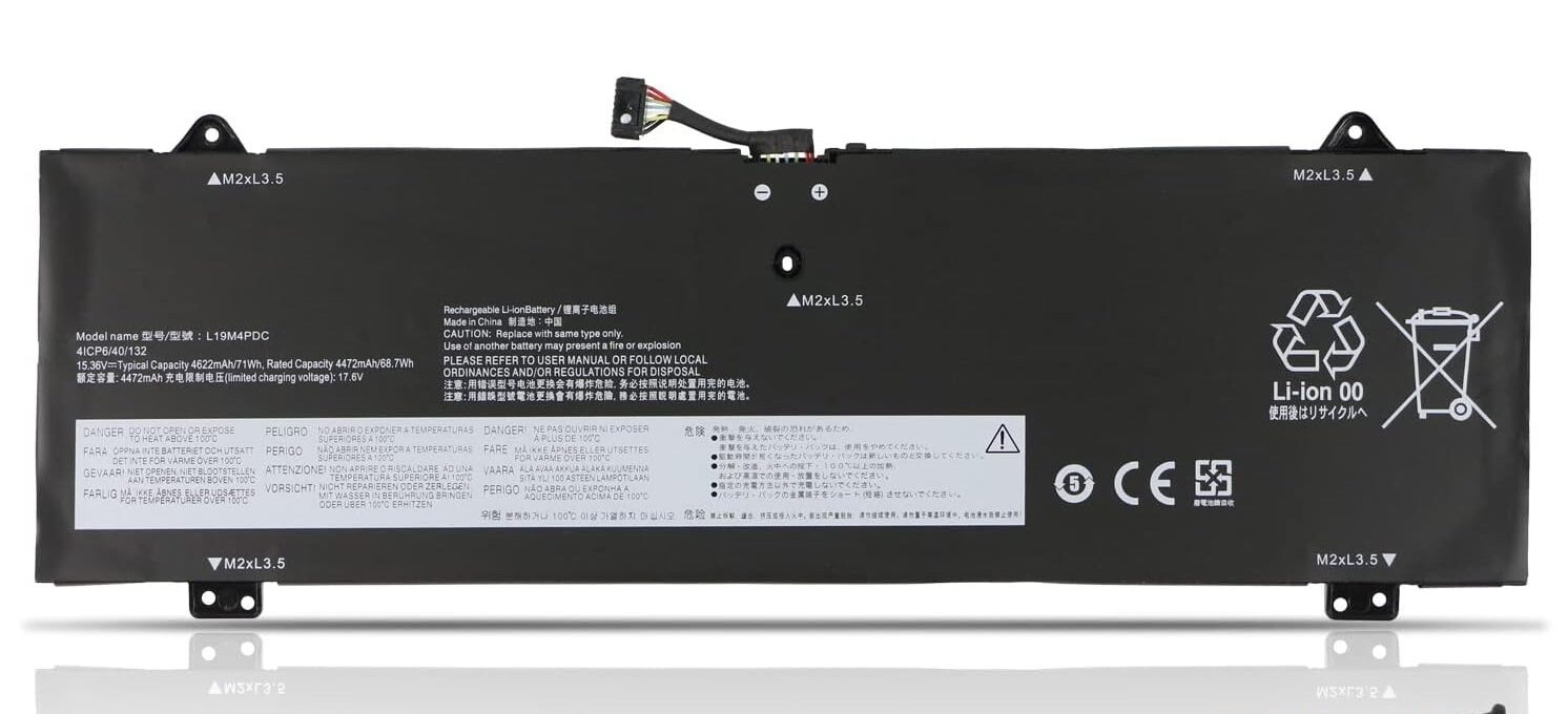Mặt trước pin laptop Lenovo Yoga 7 14ITL5, Yoga 7 15ITL5, Yoga 14c, L19L4PDC, L19C4PDC, L19M4PDC