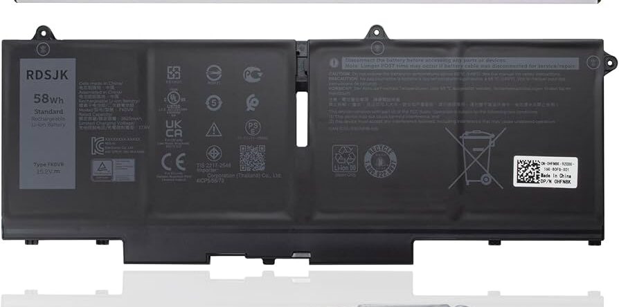 Pin laptop Dell Latitude 7330 7430 7530, Latitude 5330 5430 (Gen 12), FK0VR 07KRV FK0VR 58WH (ZIN) - 4 CELL *KO KÉN WH*