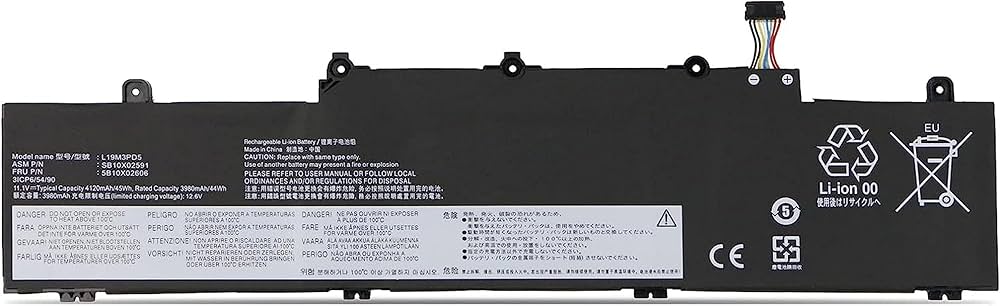 Mặt trước pin laptop Lenovo ThinkPad E14 Gen 2, Gen 3, L19L3PD5, L19M3PD5, L19C3PD5