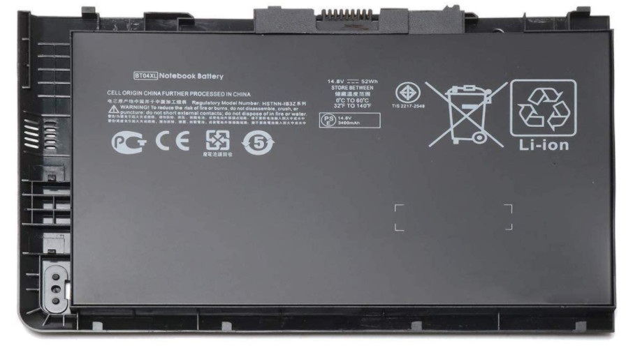 Mặt trước pin laptop HP EliteBook Folio 9470m, 9470m Ultrabook, 9480m, BT04XL, BA06XL
