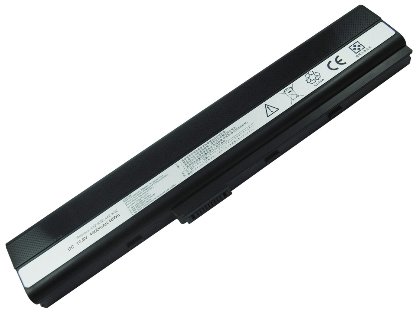 Mặt trước pin laptop Asus K42, K42F, K42J, K42JC, K42N, K52, K52J, K52F