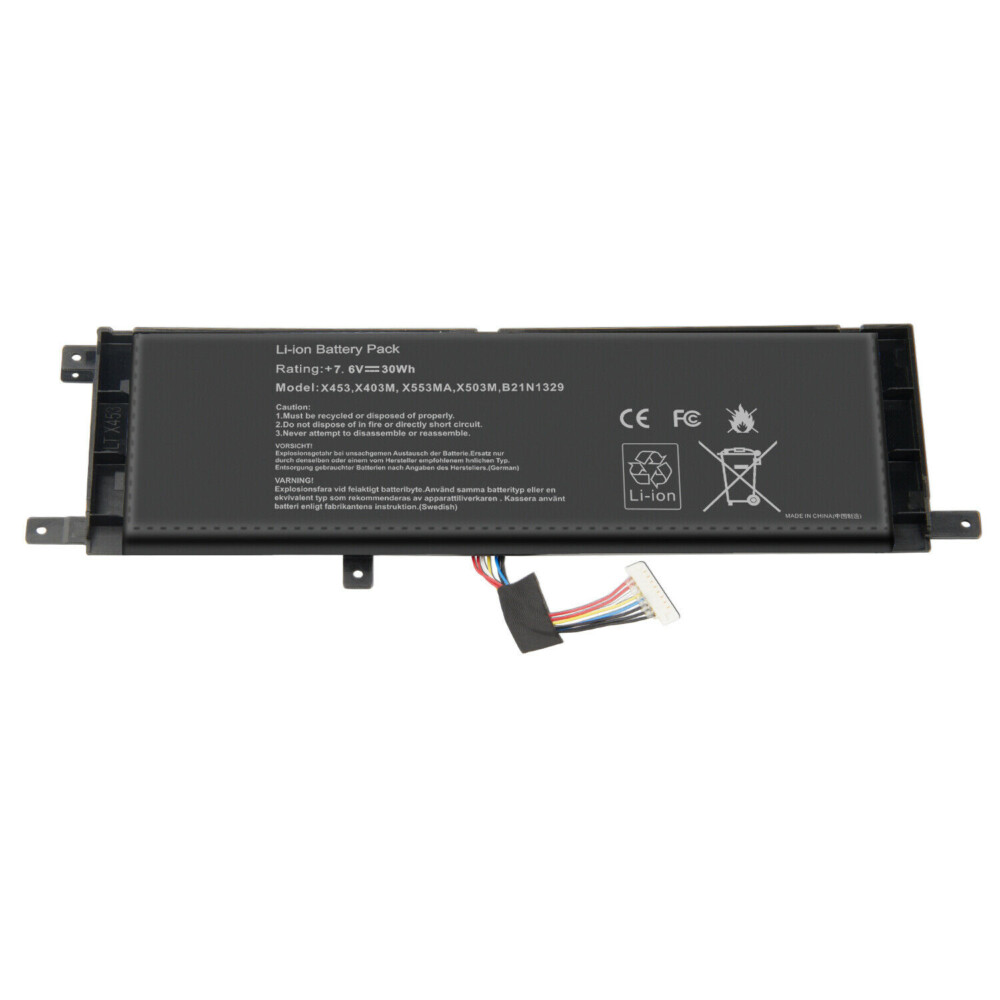 Mặt trước pin laptop Asus X453, X453M, X453MA, X453S, X453SA, X553, X553M, X553MA