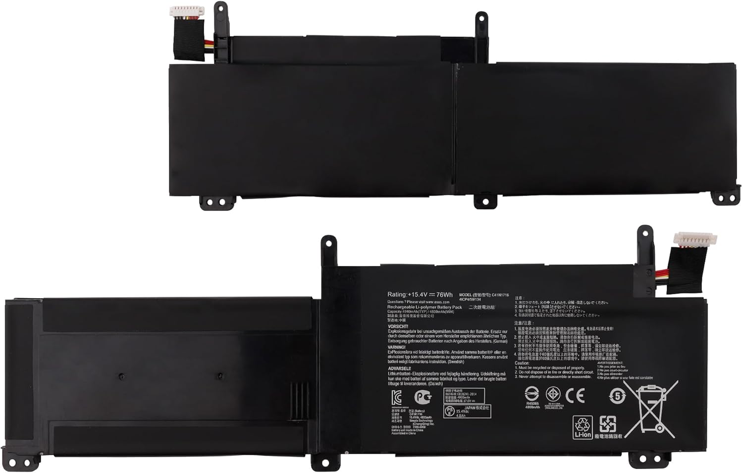Mặt trước pin laptop Asus ROG Strix GL703, GL703V, GL703VD, GL703VM, GL703GE, GL703GS