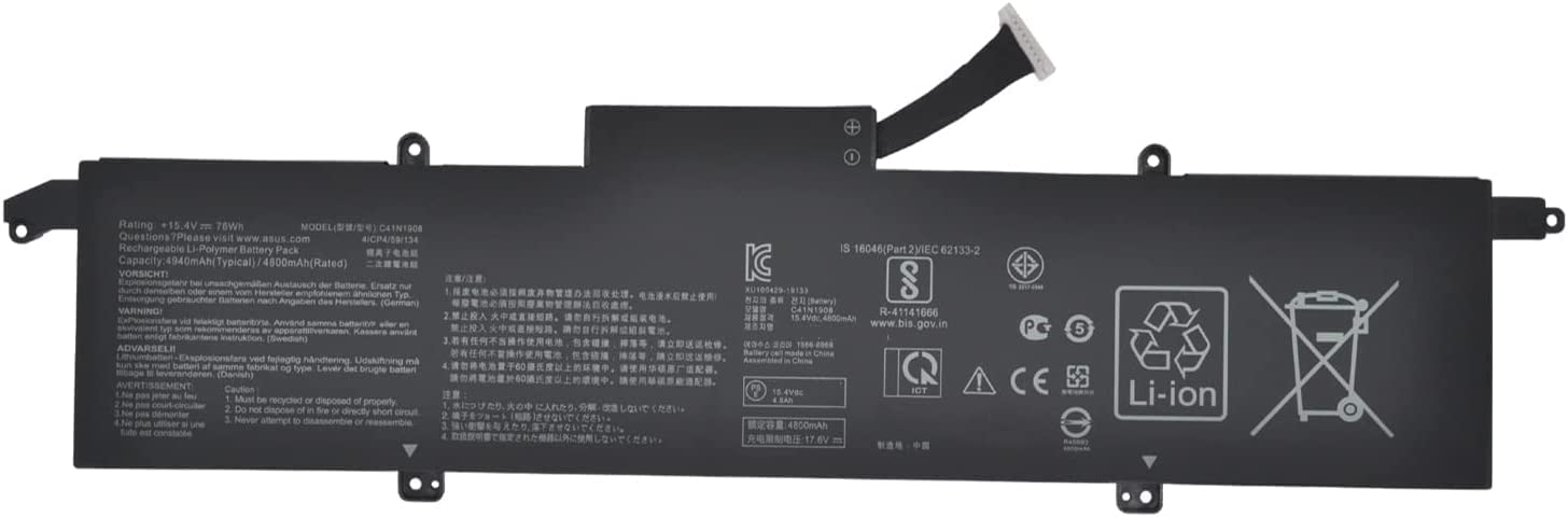Mặt trước pin laptop Asus ROG Zephyrus G14 GA401, GA401I, GA401II, GA401IU, GA401IV, GA401QC, GA401QE