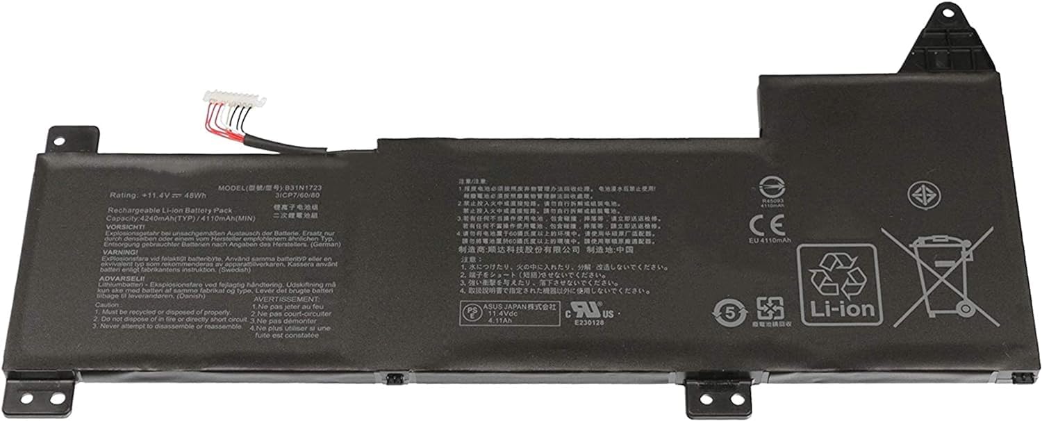 Mặt trước pin laptop Asus FX570, FX570UD, K570, K570UD, K570ZD, M570, M570DD