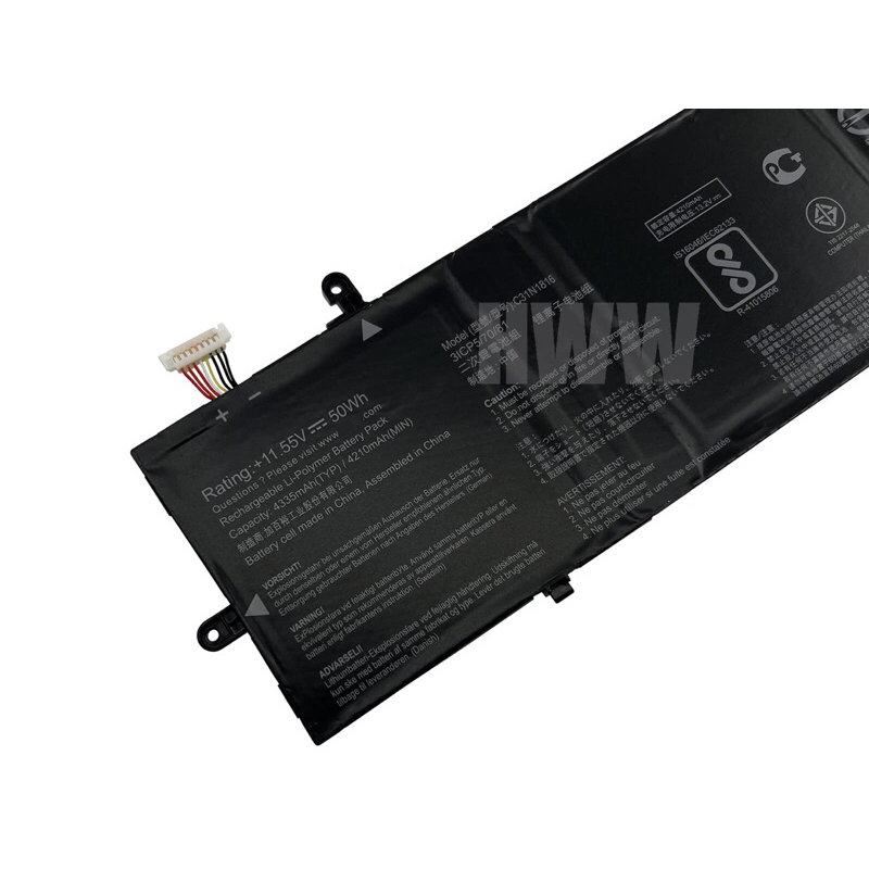 Mặt sau pin laptop Asus UX362, UX362FA, UX362FN, C31N1816