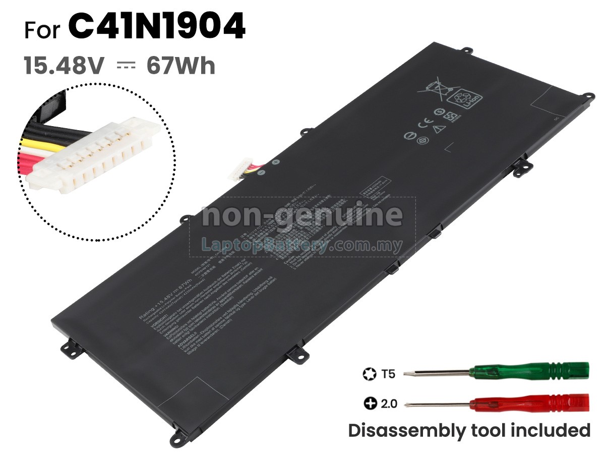 Mặt trước pin laptop Asus ZenBook 14 UX425, UX425E, UX425EA, UX425JA, UX425SA