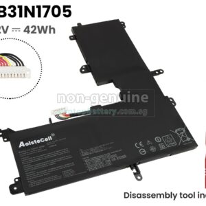 Pin laptop Asus Flip 14 TP410UA TP410UR TP410UF UX331UA UX460UA Q405UA, B31N1705 (ZIN) - 3 CELL