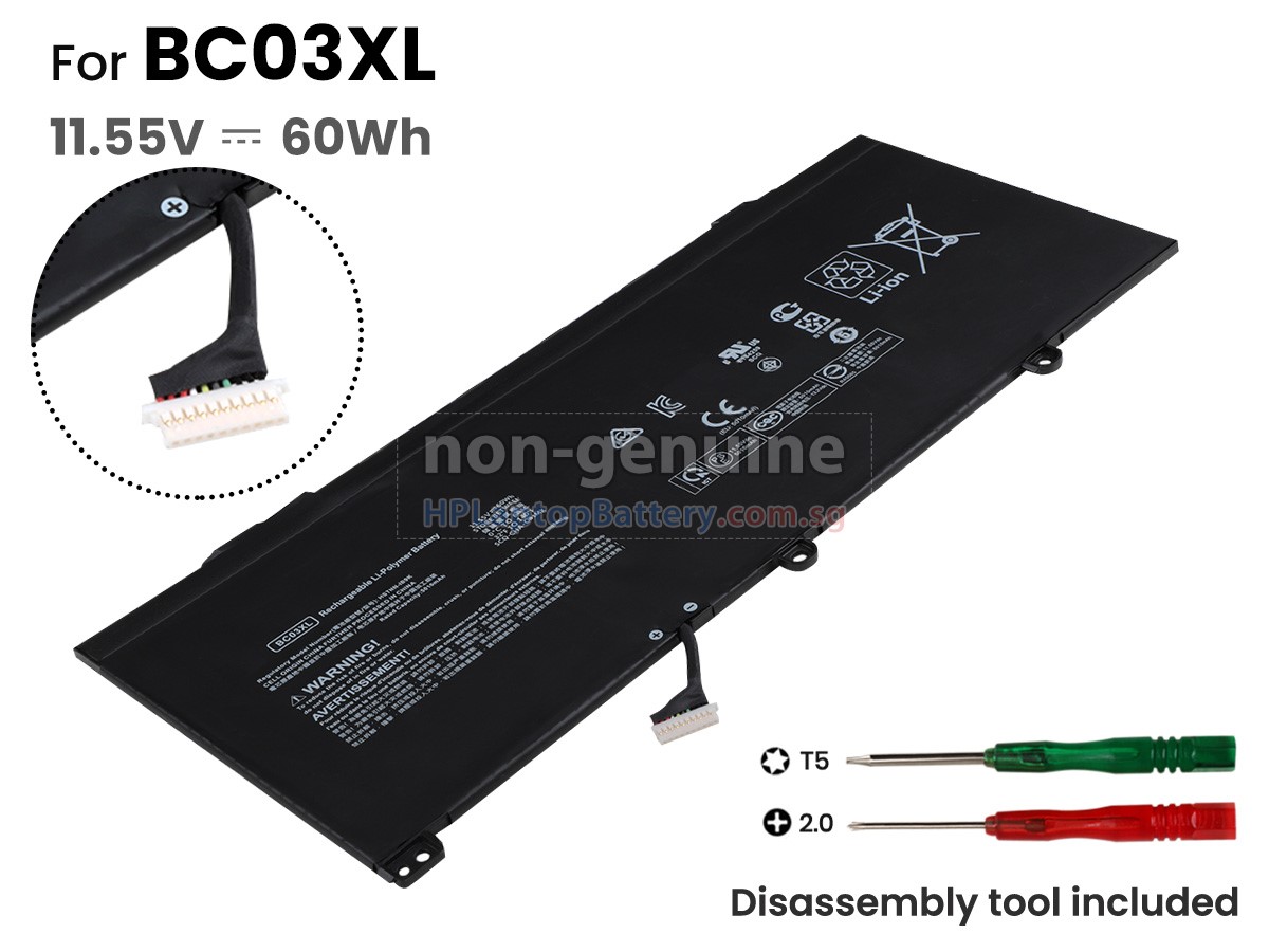 Mặt sau pin linh kiện thay thế cho laptop HP Chromebook 14c-ca0000, BC03XL