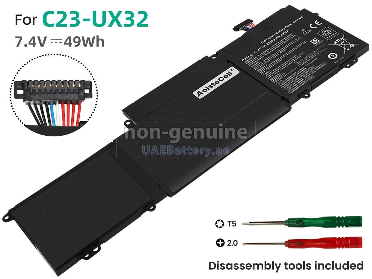 Mặt trước pin laptop Asus UX32, UX32A, UX32VD, UX32LA, C32-UX32, ZenBook