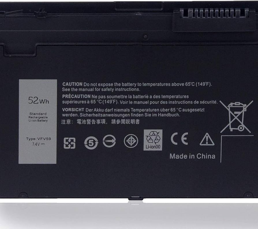 Mặt sau pin laptop Dell Latitude E7240, E7250, VFV59, WD52H, KWFFN, J31N7, GVD76
