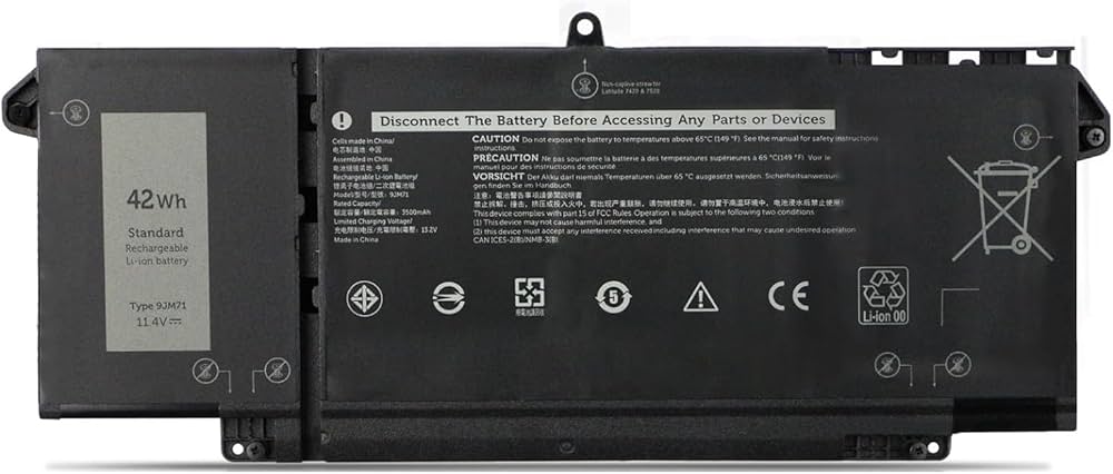 Mặt trước pin laptop Dell Latitude 5320 7320 7420 7520 5420 5520 9JM71