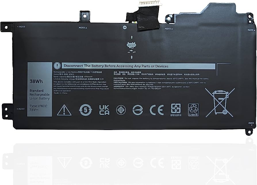 Pin laptop Dell Latitude 7200 7210 (2-IN-1), 1FKCC KWWW4 9NTKM 38WH 1FKCC (ZIN) - 2 CELL
